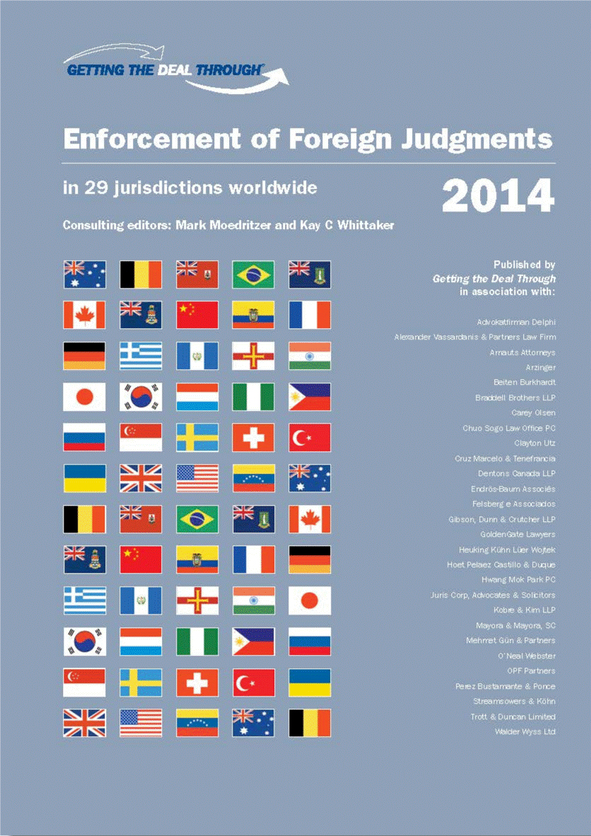 Getting The Deal Through – Enforcement of Foreign Judgments (2014) （GTDTシリーズ・外国判決の承認と執行）Japan（日本編）