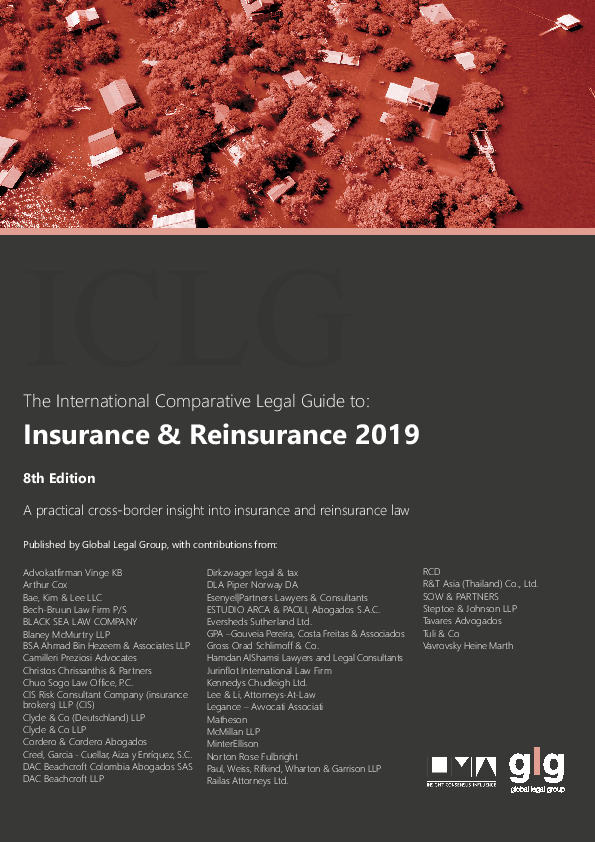 The International Comparative Legal Guide to: Insurance & Reinsurance 2019 (8th Edition) （ICLG：保険＆再保険） Japan Chapter （日本編）