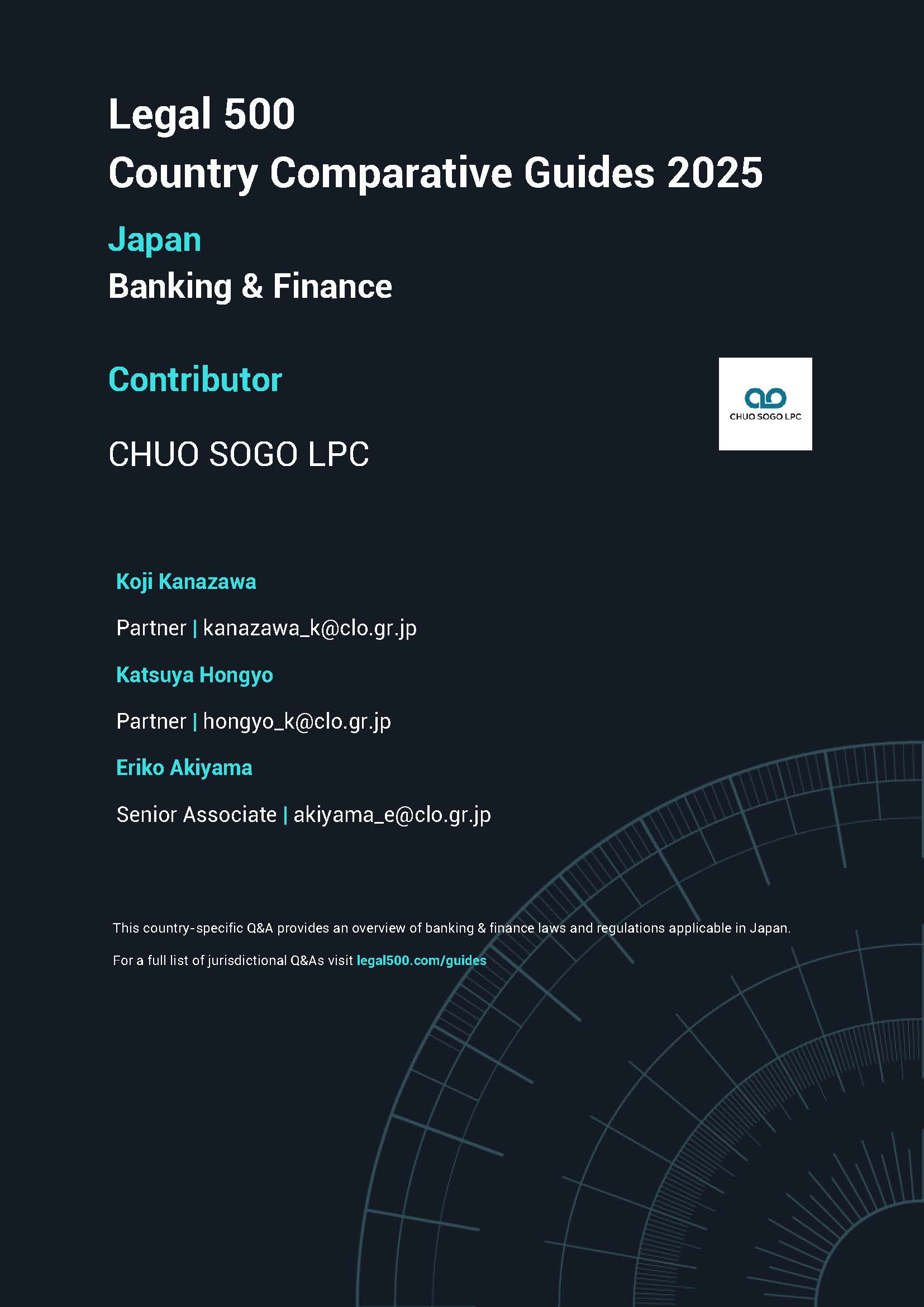 Legal 500 Country Comparative Guide 2025 (Japan) Banking & Finance
