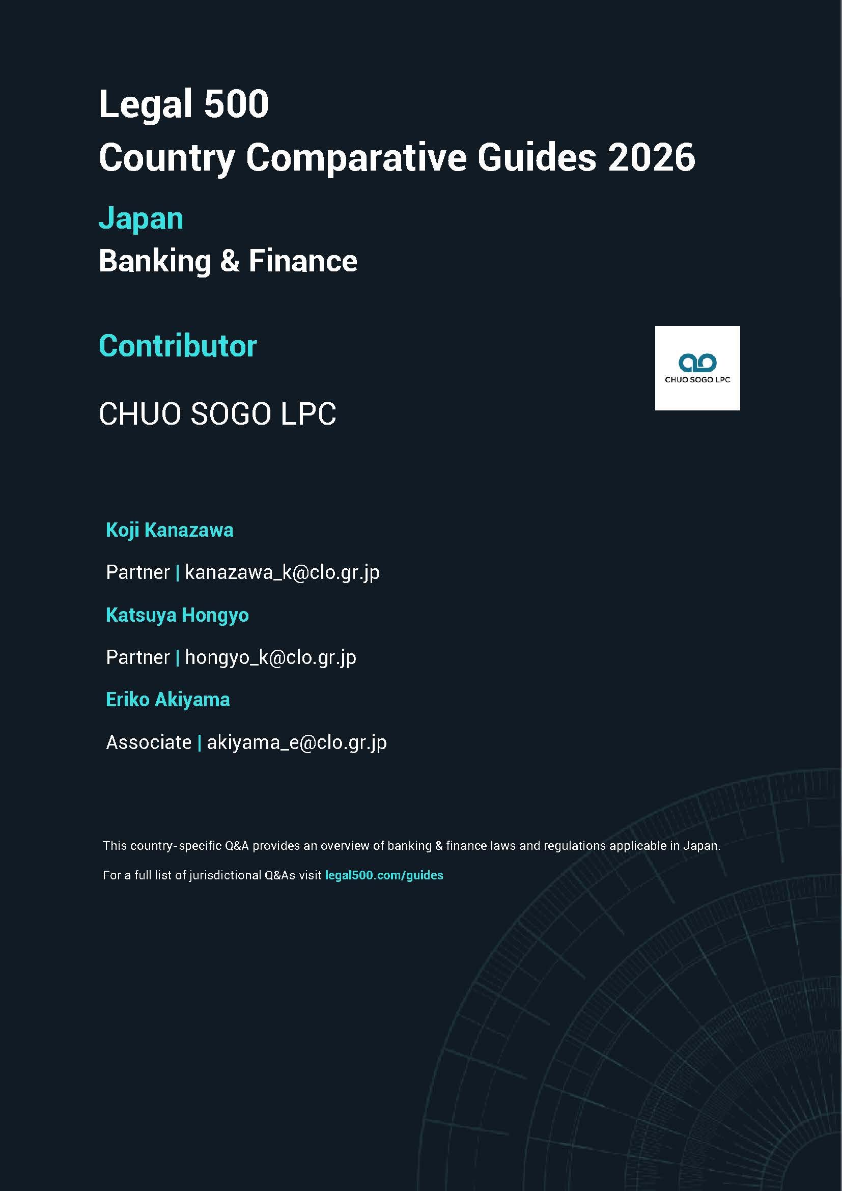 Legal 500 Country Comparative Guide 2026 (Japan) Banking & Finance